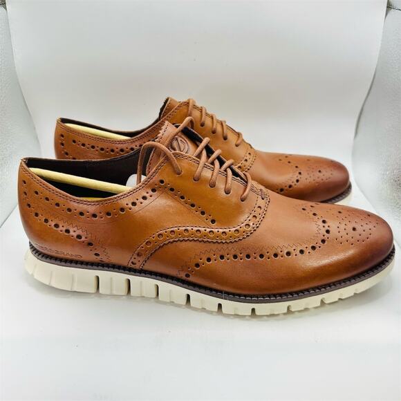 Cole Haan ZERØGRAND Wingtip Oxford Men\'s Dress Shoes Brown Size 11 M main image 3